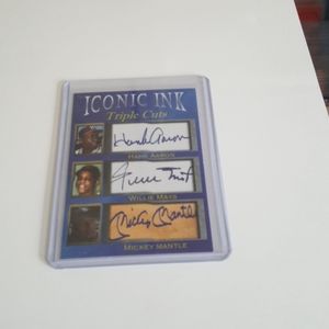 Hank Aaron Willie Mays Mickey Mantle 1 of 1000